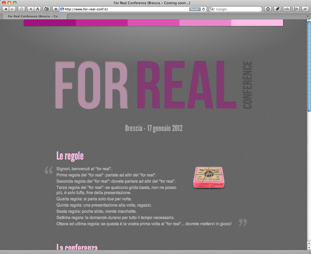 ForReal Conference website design