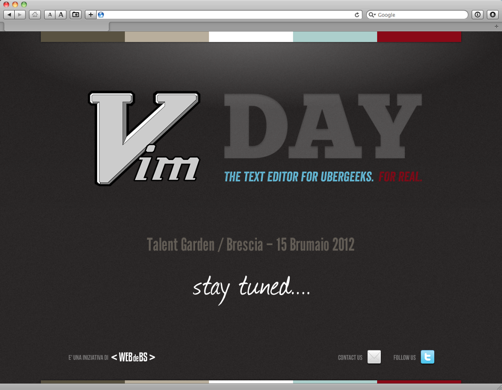 Vim Day website design