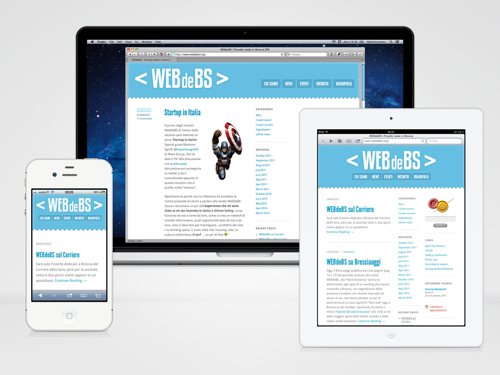 WEBdeBS association responsive website