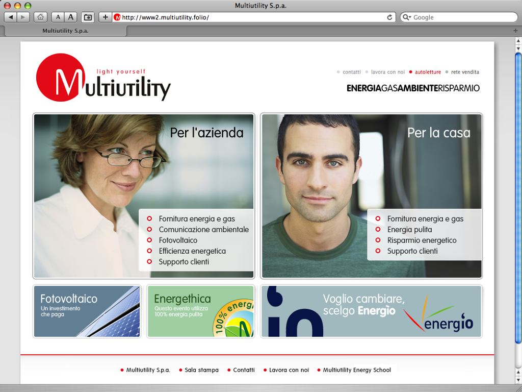 Multiutility website v. 2.0