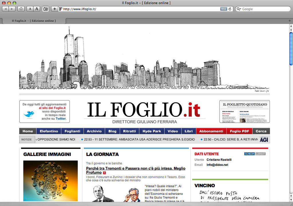 Il Foglio Quotidiano website v. 3