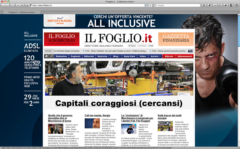 Il Foglio Quotidiano website v. 5