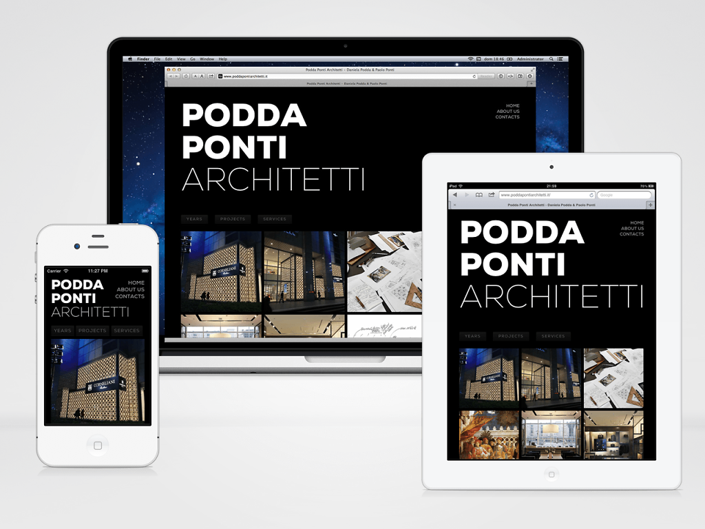 PoddaPonti Architetti responsive website