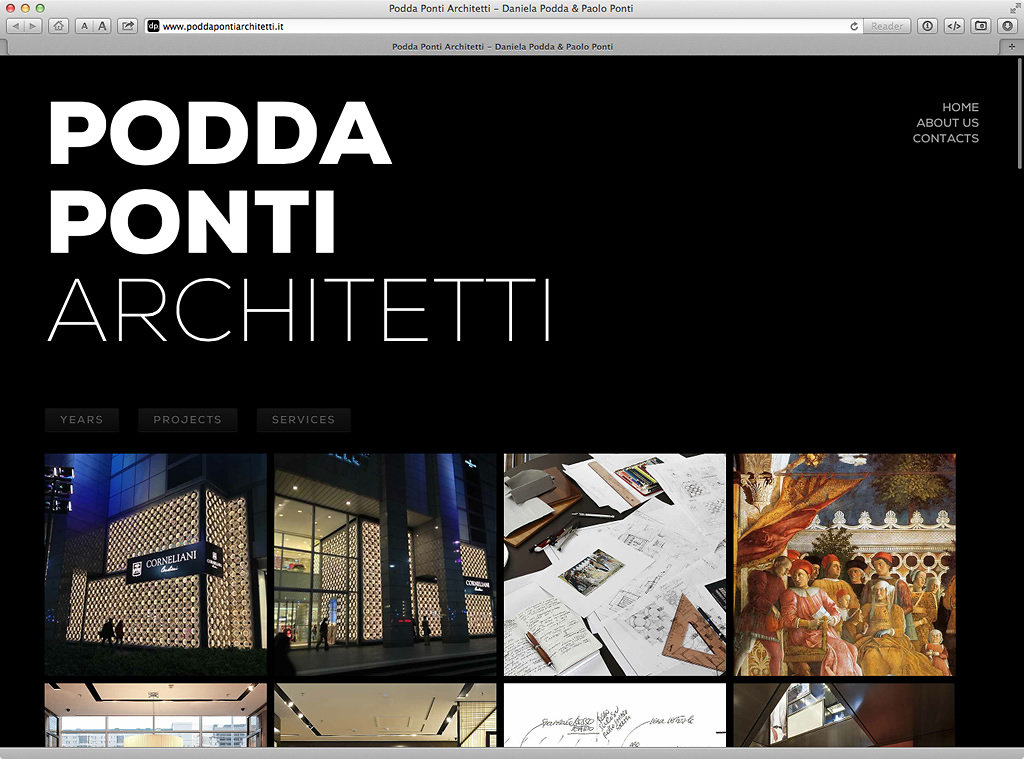 PoddaPonti Architetti website