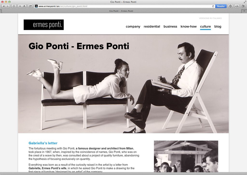 Ermes Ponti website