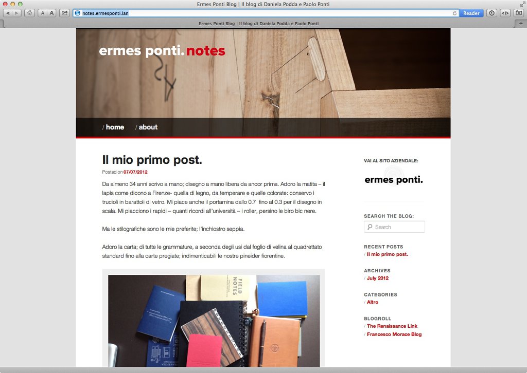 Ermes Ponti company blog